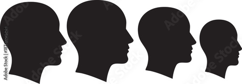 silhouette of a man head set 