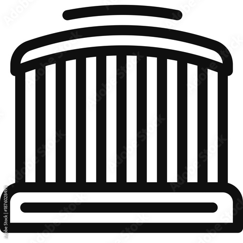 A graphic illustration of a classic architectural column on a white background from a front viewpoint.