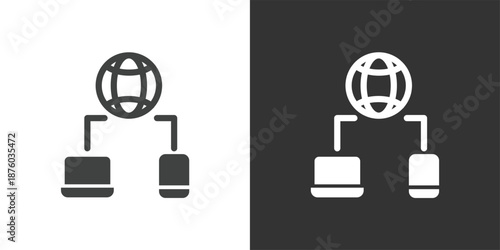 Global Device Connectivity icon. Solid glyph series icon