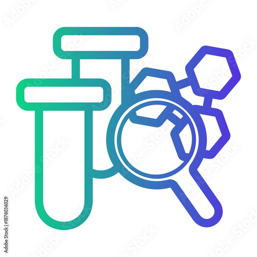 test tube Line Gradient Icon