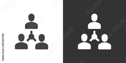 User-to-User Communication Network icon. Solid glyph series icon