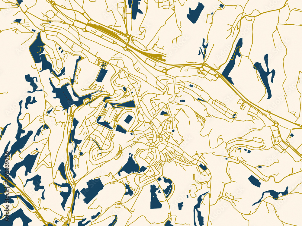 Fototapeta premium Decorative city map poster of Siena, Italy