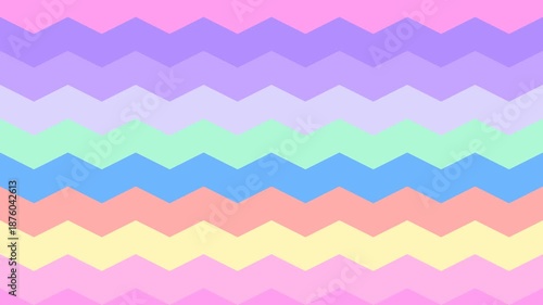 Geometric Pastel Chevron Zigzag 4K Seamless Loop