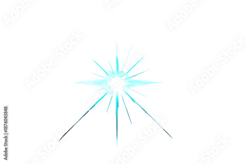 Helles, strahlendes Lichteffekt-Symbol mit transparentem Hintergrund, ideal für Designelemente und Grafiken.