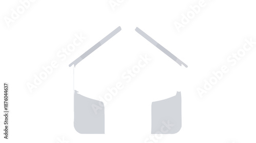 Minimalistisches Haus-Symbol mit transparentem Hintergrund für Design und Webanwendungen