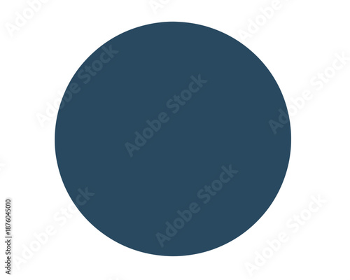 Ein einfacher, einfarbiger Kreis in einem tiefen Blauton, isoliert auf transparentem Hintergrund, ideal für Designelemente.