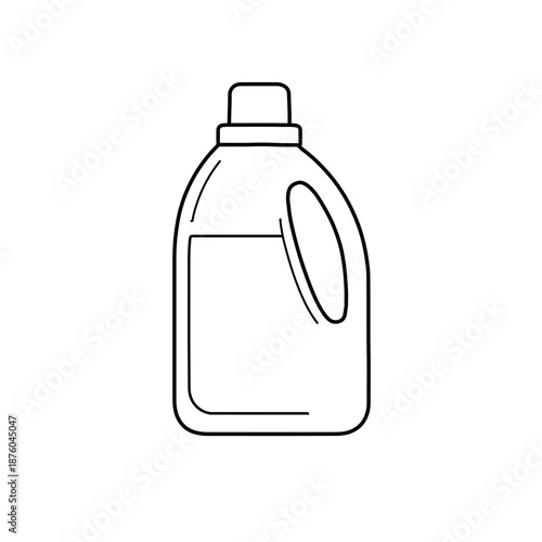 Simple Outline Vector Icon of a Large Plastic Jug Container for Laundry Detergent or Household Cleaning Liquid