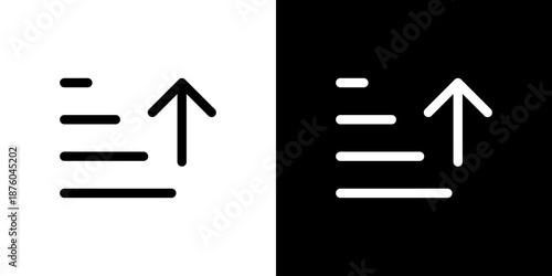 上矢印の昇順ソートアイコン（ベクター）