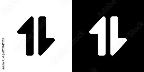 上下矢印のソート・移動アイコン（ベクター）