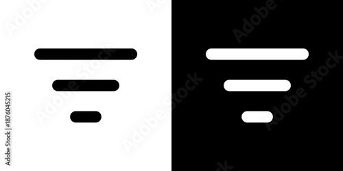 3本線のソートアイコン（ベクター）