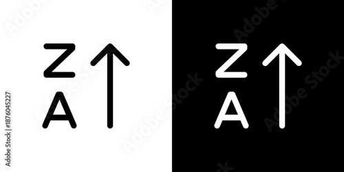 A-Zの降順ソートアイコン（ベクター）