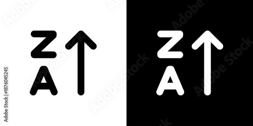 A-Zの降順ソートアイコン（ベクター）