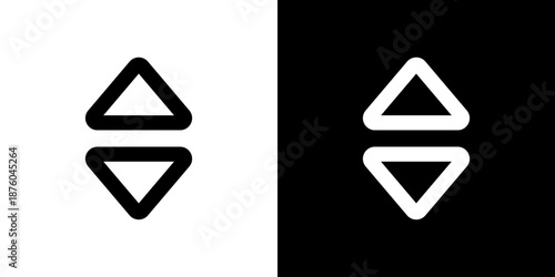 上下三角のソート・移動アイコン（ベクター）