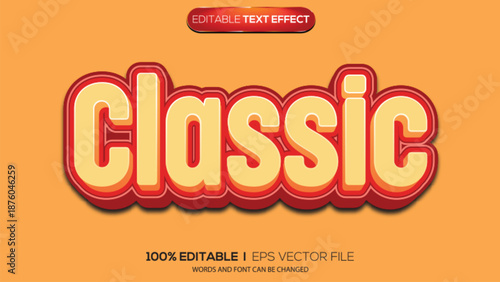 3d text effect classic theme
