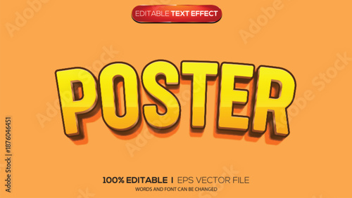 3d text effect poster theme