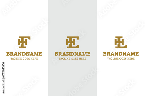 Letters FH EH LH Luxury Logo, suitable for any business with EB BE ER RE initials