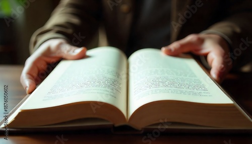 Book with pages turning, highlighting the movement and engagement in reading activities, created with generative ai