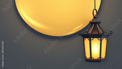Hanging lantern on wall