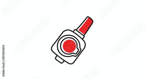 Illustration of a red and white hand grenade with a pin.