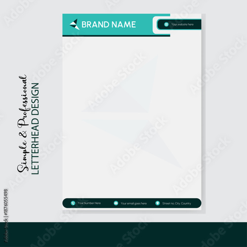 Creative, modern, unique, clean, and professional corporate company business letterhead pad & editable template design with color and concept variation bundle.