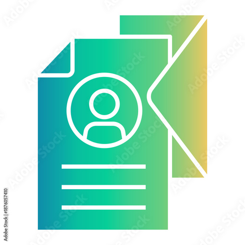 cover latter Gradient icon