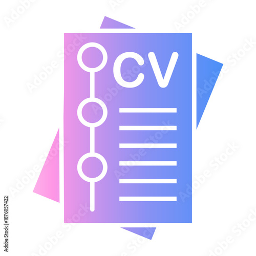curriculum vitae Gradient icon