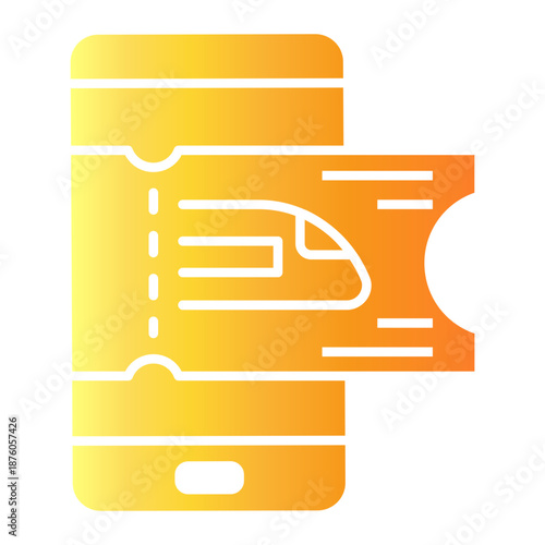 electronic ticket Gradient icon