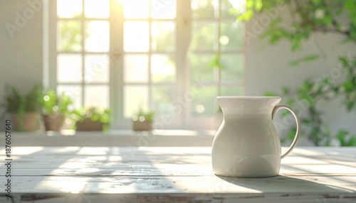 爽やかな朝の光、窓辺（植物のあるイメージカット）