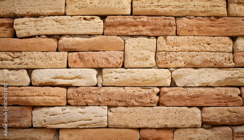 Travertine bricks texture structure pattern wallpaper