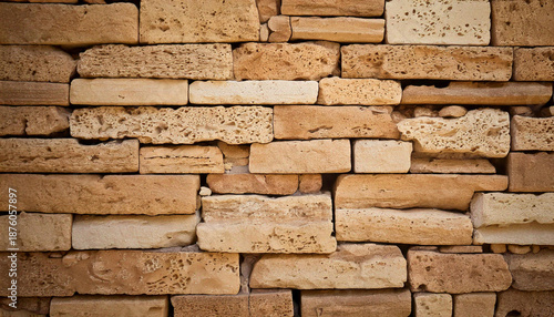 Travertine bricks texture structure pattern wallpaper