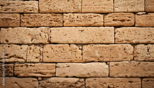 Travertine bricks texture structure pattern wallpaper