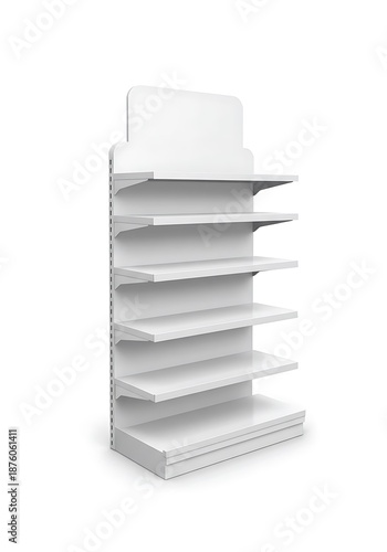 Clean Minimalist Retail Display: 3D Render