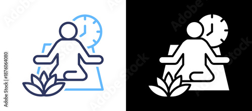 Body Relax lineglyph icon