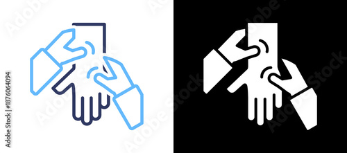 Hand Massage lineglyph icon