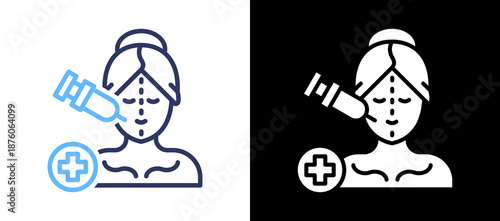 Face Treatment lineglyph icon