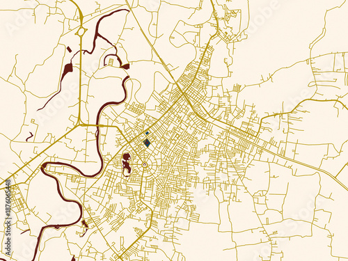 Valokuva Urban map background of Yala, Thailand