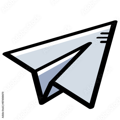 Hand drawn color send message symbol representing message delivery.