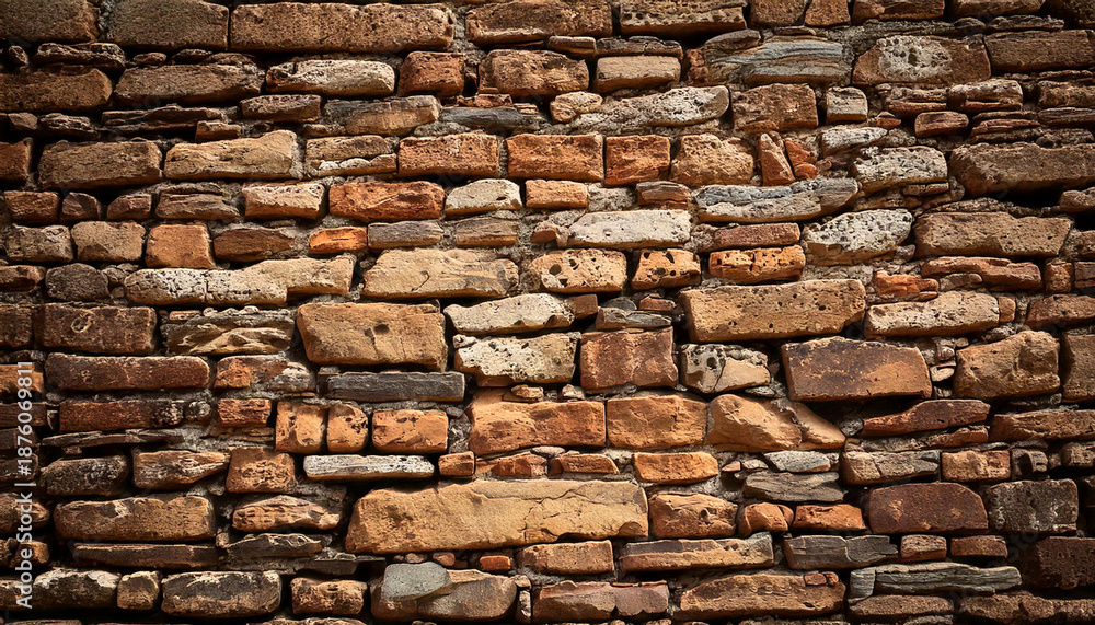 Fototapeta premium weathered stone bricks structure texture pattern