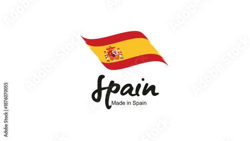 Cultural Celebration, Spanish Flag, Spain, Graphic Design, Vibrant Colors, Digital Art, National Pride