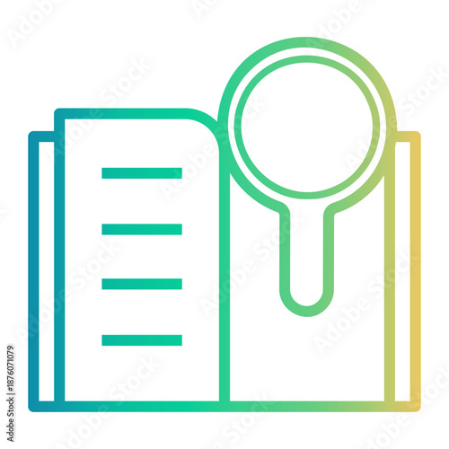 book Line Gradient Icon