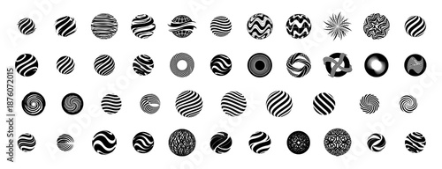 Abstract Round Geometric Patterns