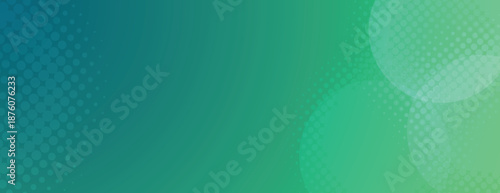 The background is halftone gradient style with green and blue colors, featuring a dotted texture. The green and blue background is vibrant and dynamic. Minimal halftone vector gradient background