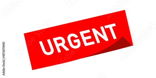 Urgent square sticker. Urgent banner. Vector Illustration. 