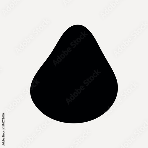 Abstract black teardrop shape vector