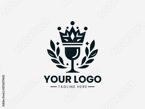 king of wine vector logo illustration