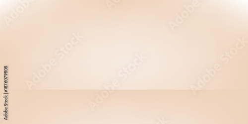 Studio beige gradient background. Light neutral wall product room. Minimal pastel table scene. Empty desk stage for beauty cosmetic presentation. simple background eps10.
