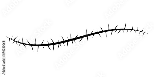 Thorn vector icon isolated on white background.
