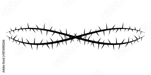 Thorn vector icon isolated on white background.