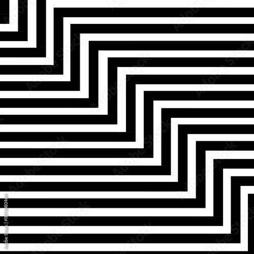 Black and white striped pattern. Vector illustration.
