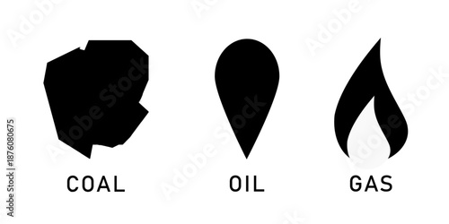 Coal oil gas icon isolated on white background. Vector illustration.